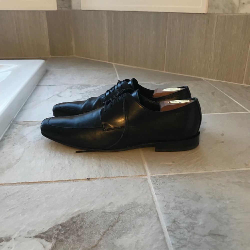 Mens Black Hugo Boss lace up Dress Shoe size 10